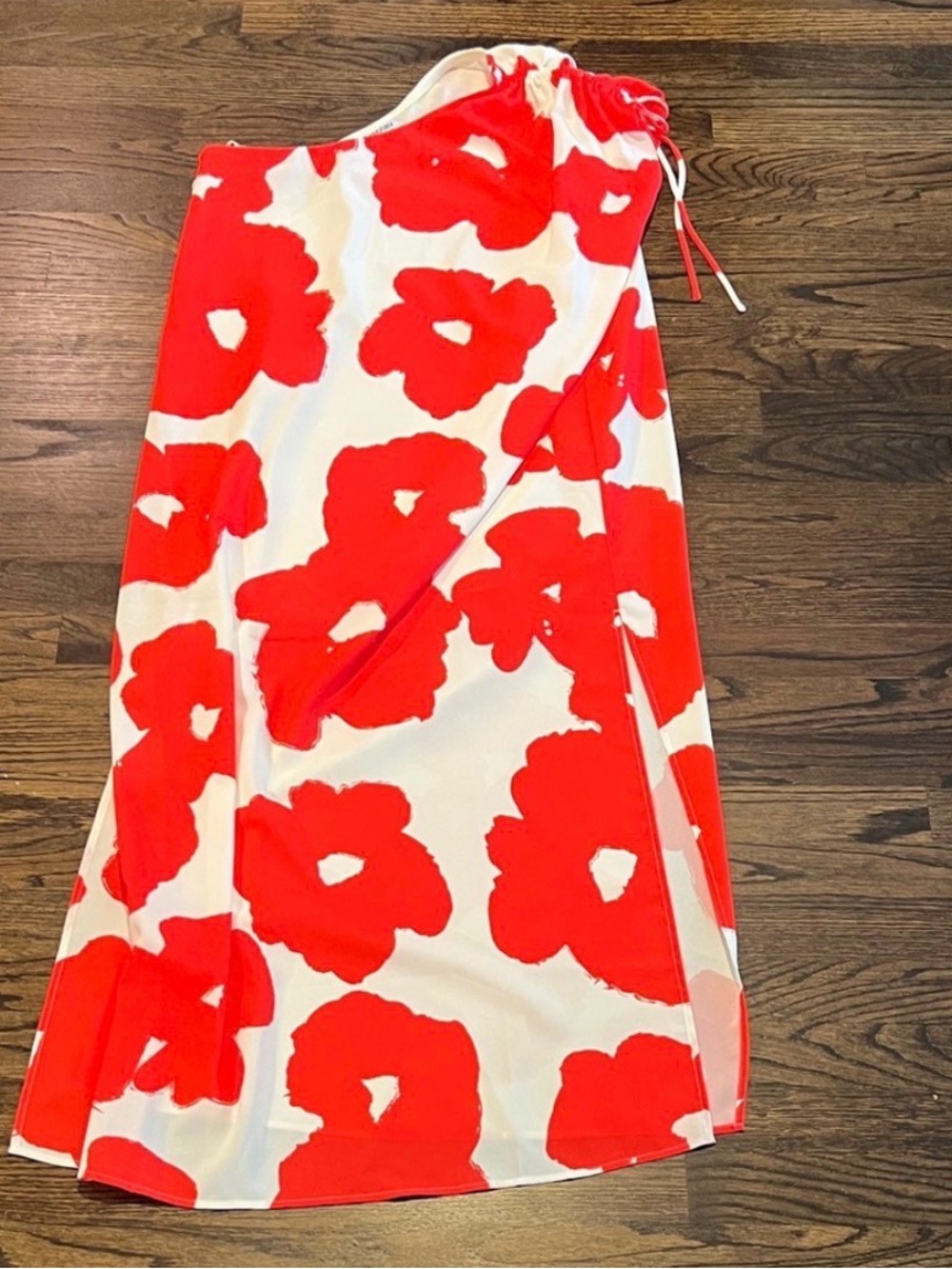 CROSBY by Mollie Burch White Maxi Dress with Red Floral Print
